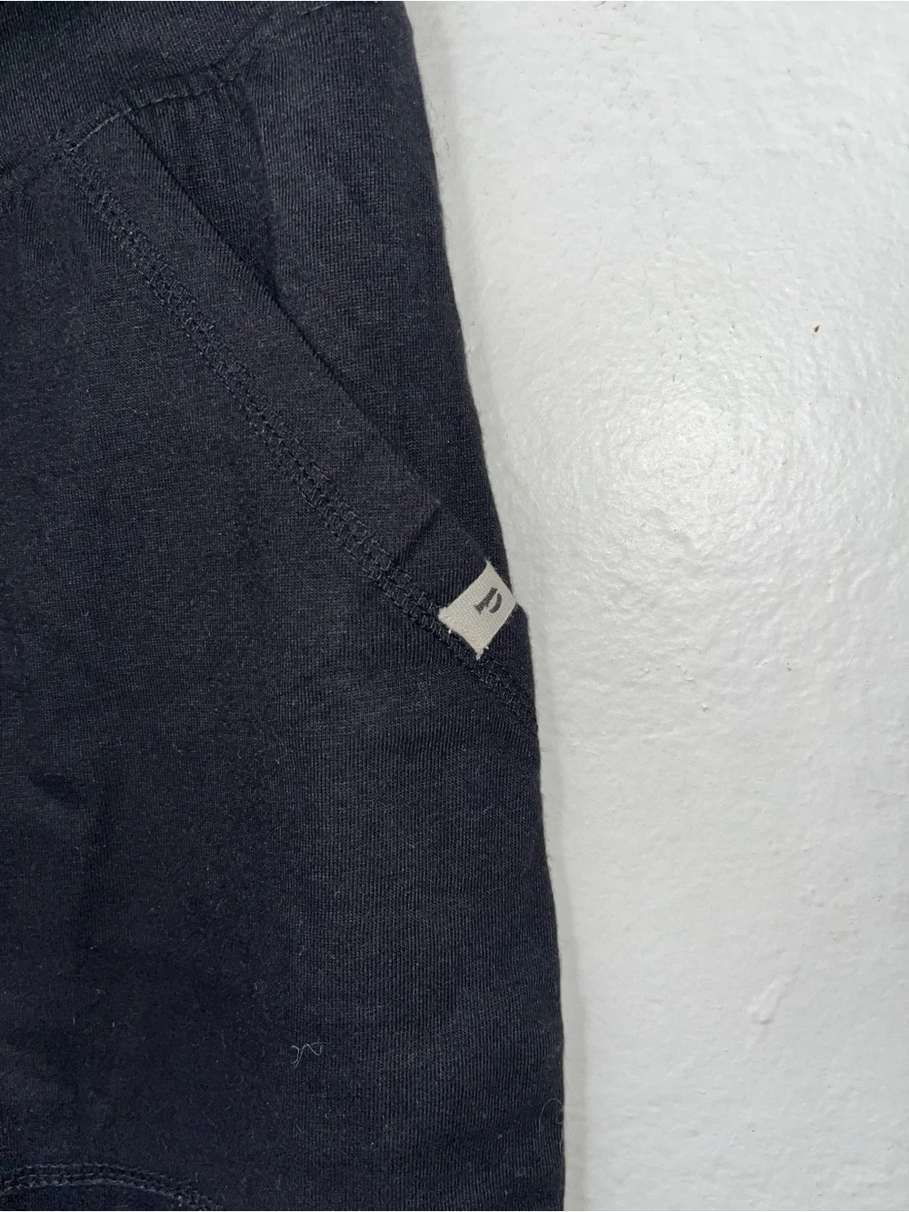 NWOT Pact Fold Over Lounge Pants Organic Cotton Black M Wide Leg - Picture 6 of 7